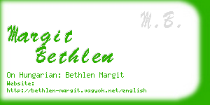 margit bethlen business card